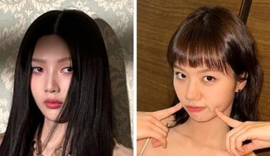 Joy Red Velvet dan Hyeri Girl's Day mengenakan gaun yang sama tetapi dengan suasana hati yang berbeda